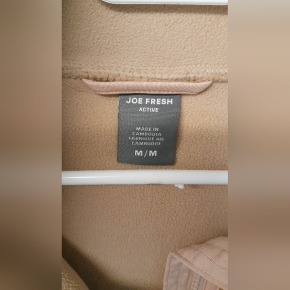 Joe Fresh Active faux fur zip up - size medium - Picture 2 of 5